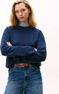 Sweter damski casual Tommy Hilfiger ze sklepu: Gomez Fashion Store w kategorii: Swetry damskie - zdjęcie 874714-BD9-10338_TH255W000210F71