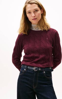 Sweter damski na zimę Tommy Hilfiger ze sklepu: Gomez Fashion Store w kategorii: Swetry damskie - zdjęcie 874714-BD9-10338_TH255W000204F27