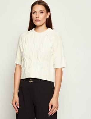 Sweter damski na zimę Liu Jo ze sklepu: Gomez Fashion Store w kategorii: Swetry damskie - zdjęcie 874714-BD9-10338_LC254W000047E30