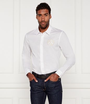 Koszula męska elegancka Versace Jeans Couture ze sklepu: Gomez Fashion Store w kategorii: Koszule męskie - zdjęcie 874714-BD9-10338_VR255M000042003
