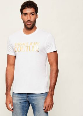 Versace Jeans Couture - T-shirt męski letni ze sklepu: Gomez Fashion Store w kategorii: T-shirty męskie - zdjęcie 874714-BD9-10338_VR255M000061A10