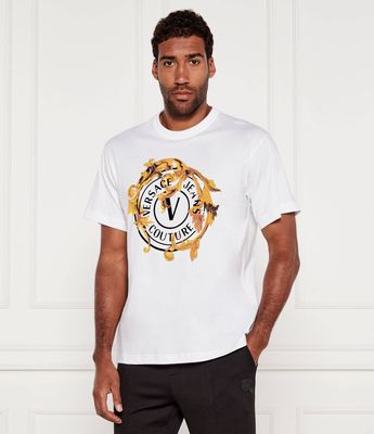 T-shirt męski letni Versace Jeans Couture ze sklepu: Gomez Fashion Store w kategorii: T-shirty męskie - zdjęcie 874714-BD9-10338_VR255M000063A10