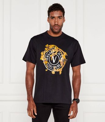 T-shirt męski na lato Versace Jeans Couture ze sklepu: Gomez Fashion Store w kategorii: T-shirty męskie - zdjęcie 874714-BD9-10338_VR255M000063A06