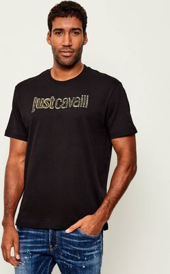 T-shirt męski elegancki Just Cavalli ze sklepu: Gomez Fashion Store w kategorii: T-shirty męskie - zdjęcie 874714-BD9-10338_CA255M000058899