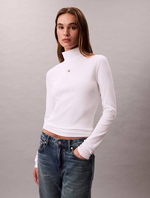 Bluzka damska casual wiosenna Calvin Klein Jeans ze sklepu: Gomez Fashion Store w kategorii: Bluzki damskie - zdjęcie 874714-BD9-10338_CJ255W000021C65