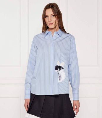 Koszula damska elegancka Karl Lagerfeld ze sklepu: Gomez Fashion Store w kategorii: Koszule damskie - zdjęcie 874714-BD9-10338_KL254W000045D71