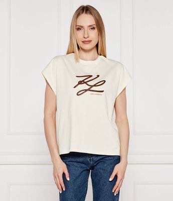 Bluzka damska elegancka Karl Lagerfeld ze sklepu: Gomez Fashion Store w kategorii: Bluzki damskie - zdjęcie 874714-BD9-10338_KL254W000051C48
