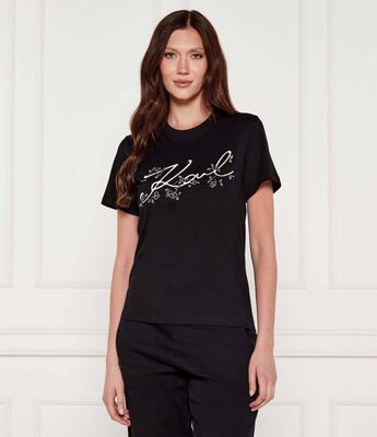 Bluzka damska elegancka Karl Lagerfeld ze sklepu: Gomez Fashion Store w kategorii: Bluzki damskie - zdjęcie 874714-BD9-10338_KL254W000052666