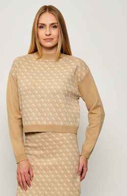 Sweter damski casual Guess ze sklepu: Gomez Fashion Store w kategorii: Swetry damskie - zdjęcie 874714-BD9-10338_GJ255W000063Z83