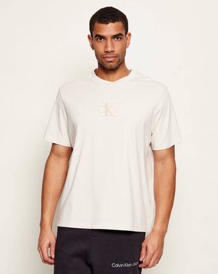 T-shirt męski bez wzorów Calvin Klein Jeans ze sklepu: Gomez Fashion Store w kategorii: T-shirty męskie - zdjęcie 874714-BD9-10338_CJ255M000064W15