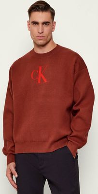 Sweter męski w nadruki Calvin Klein Jeans ze sklepu: Gomez Fashion Store w kategorii: Swetry męskie - zdjęcie 874714-BD9-10338_CJ255M000065Y63
