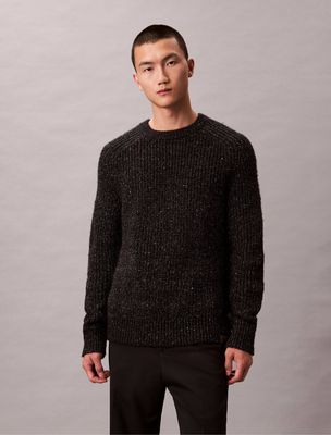 Sweter męski bez wzorów casual Calvin Klein Jeans ze sklepu: Gomez Fashion Store w kategorii: Swetry męskie - zdjęcie 874714-BD9-10338_CJ255M000066C64