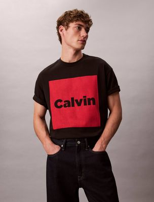 T-shirt męski z napisami Calvin Klein Jeans ze sklepu: Gomez Fashion Store w kategorii: T-shirty męskie - zdjęcie 874714-BD9-10338_CJ255M000074C64