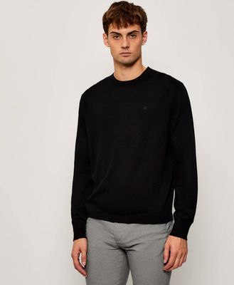 Sweter męski casual Calvin Klein ze sklepu: Gomez Fashion Store w kategorii: Swetry męskie - zdjęcie 874714-BD9-10338_CK255M000158544
