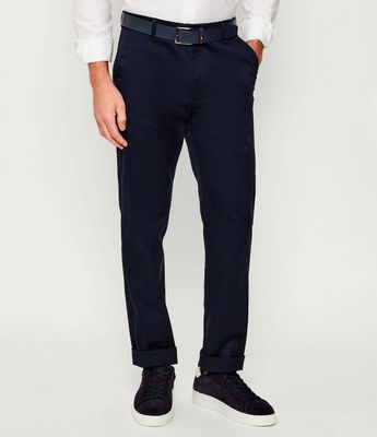 Spodnie męskie casualowe bez wzorów Calvin Klein ze sklepu: Gomez Fashion Store w kategorii: Spodnie męskie - zdjęcie 874714-BD9-10338_CK255M000215227