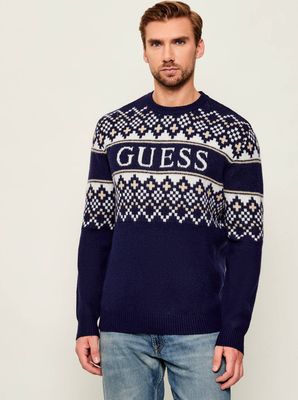 Sweter męski casualowy Guess ze sklepu: Gomez Fashion Store w kategorii: Swetry męskie - zdjęcie 874714-BD9-10338_GJ255M000041B07