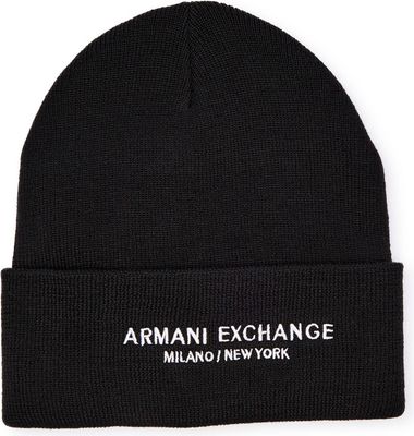 Czapka zimowa męska na zimę Armani Exchange ze sklepu: Gomez Fashion Store w kategorii: Czapki zimowe męskie - zdjęcie 874714-BD9-10338_AX255M000014H50