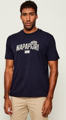T-shirt męski na lato Napapijri ze sklepu: Gomez Fashion Store w kategorii: T-shirty męskie - zdjęcie 874714-BD9-10338_NA255M000048176