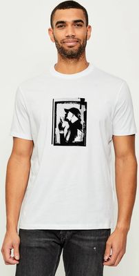 Armani Exchange - T-shirt męski w stylu młodzieżowym ze sklepu: Gomez Fashion Store w kategorii: T-shirty męskie - zdjęcie 874714-BD9-10338_AX255M000115H55