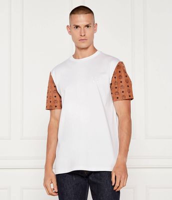 T-shirt męski elegancki MCM ze sklepu: Gomez Fashion Store w kategorii: T-shirty męskie - zdjęcie 874714-BD9-10338_M1255M000015000