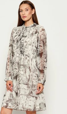 Sukienka w stylu boho Marc Cain ze sklepu: Gomez Fashion Store w kategorii: Sukienki - zdjęcie 874714-BD9-10338_CR255W000013182