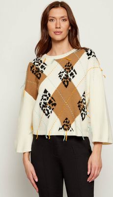 Marc Cain - Sweter damski elegancki ze sklepu: Gomez Fashion Store w kategorii: Swetry damskie - zdjęcie 874714-BD9-10338_CR255W000087112