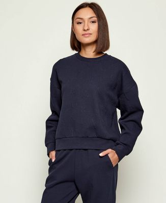 Bluza damska bez wzorów Emporio Armani ze sklepu: Gomez Fashion Store w kategorii: Bluzy damskie - zdjęcie 874714-BD9-10338_EB255W000001S17