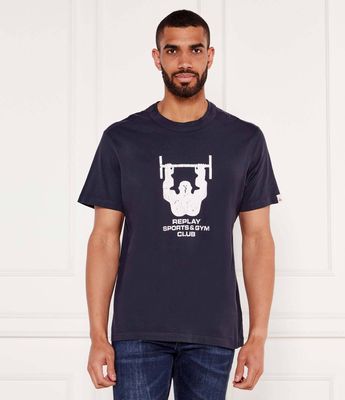 Replay - T-shirt męski młodzieżowy ze sklepu: Gomez Fashion Store w kategorii: T-shirty męskie - zdjęcie 874714-BD9-10338_RY255M000024A53
