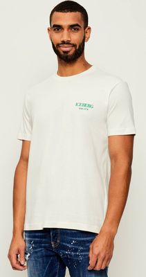 Iceberg - T-shirt męski na lato ze sklepu: Gomez Fashion Store w kategorii: T-shirty męskie - zdjęcie 874714-BD9-10338_II255M000031A68