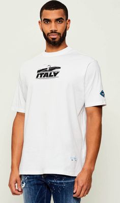 T-shirt męski Iceberg ze sklepu: Gomez Fashion Store w kategorii: T-shirty męskie - zdjęcie 874714-BD9-10338_II255M000035101