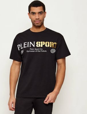 T-shirt męski na lato Plein Sport ze sklepu: Gomez Fashion Store w kategorii: T-shirty męskie - zdjęcie 874714-BD9-10338_PS255M000026814