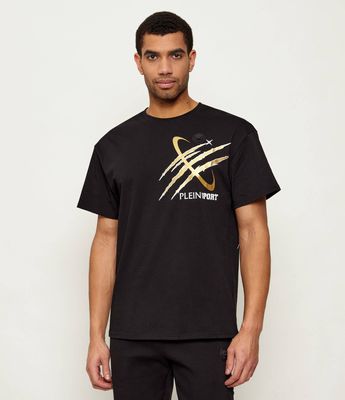 Plein Sport - T-shirt męski na lato ze sklepu: Gomez Fashion Store w kategorii: T-shirty męskie - zdjęcie 874714-BD9-10338_PS255M000027814