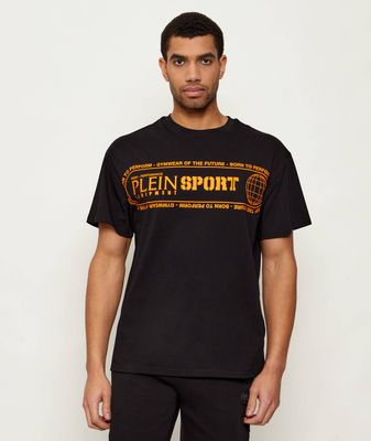 Plein Sport - T-shirt męski na lato ze sklepu: Gomez Fashion Store w kategorii: T-shirty męskie - zdjęcie 874714-BD9-10338_PS255M000030109