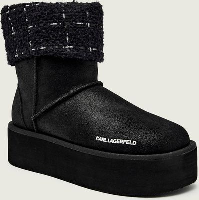Karl Lagerfeld - Śniegowce damskie gładkie ze sklepu: Gomez Fashion Store w kategorii: Śniegowce damskie - zdjęcie 874714-BD9-10338_KL255W000042897