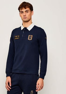 T-shirt męski jesienny Aeronautica Militare ze sklepu: Gomez Fashion Store w kategorii: T-shirty męskie - zdjęcie 874714-BD9-10338_AM255M000091001