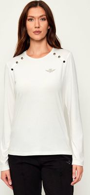 Bluzka damska na zimę Aeronautica Militare ze sklepu: Gomez Fashion Store w kategorii: Bluzki damskie - zdjęcie 874714-BD9-10338_AM255W000001002