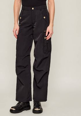 Spodnie damskie jesienne Just Cavalli ze sklepu: Gomez Fashion Store w kategorii: Spodnie damskie - zdjęcie 874714-BD9-10338_CA255W000055899
