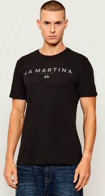 La Martina - T-shirt męski na lato ze sklepu: Gomez Fashion Store w kategorii: T-shirty męskie - zdjęcie 874714-BD9-10338_LR255M000015999