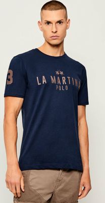 T-shirt męski na lato La Martina ze sklepu: Gomez Fashion Store w kategorii: T-shirty męskie - zdjęcie 874714-BD9-10338_LR255M000016717