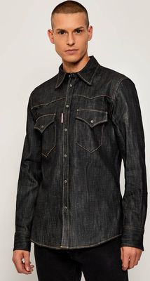 Koszula męska na zimę Dsquared2 ze sklepu: Gomez Fashion Store w kategorii: Koszule męskie - zdjęcie 874714-BD9-10338_DQ255M000060900