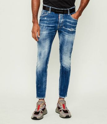 Jeansy męskie na wiosnę Dsquared2 ze sklepu: Gomez Fashion Store w kategorii: Jeansy męskie - zdjęcie 874714-BD9-10338_DQ255M000065470