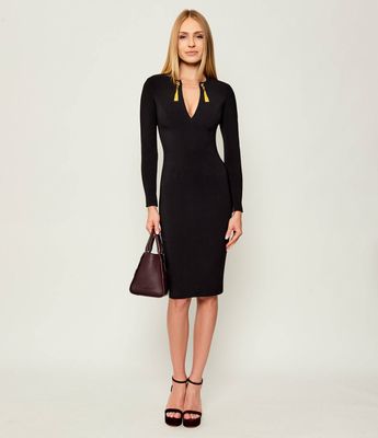 Sukienka elegancka jesienna Elisabetta Franchi ze sklepu: Gomez Fashion Store w kategorii: Sukienki - zdjęcie 874714-BD9-10338_EF255W000007110
