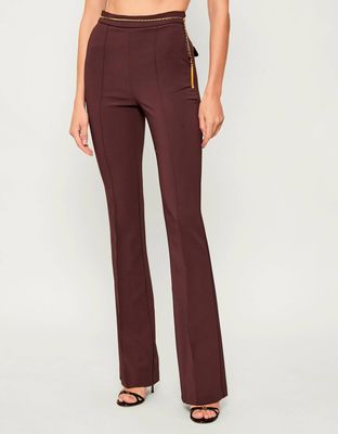 Spodnie damskie casual wiosenne Elisabetta Franchi ze sklepu: Gomez Fashion Store w kategorii: Spodnie damskie - zdjęcie 874714-BD9-10338_EF255W000031A46