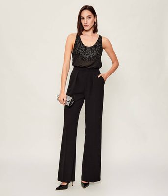 Kombinezon damski elegancki Elisabetta Franchi ze sklepu: Gomez Fashion Store w kategorii: Kombinezony damskie - zdjęcie 874714-BD9-10338_EF255W000035110