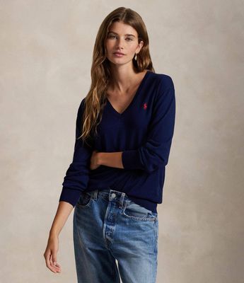 Sweter damski bez wzorów Polo Ralph Lauren ze sklepu: Gomez Fashion Store w kategorii: Swetry damskie - zdjęcie 874714-BD9-10338_PR255W000065E48