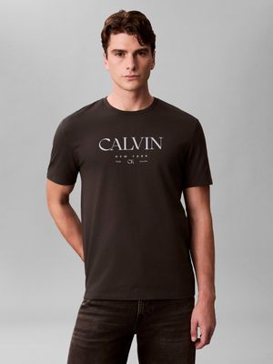 Calvin Klein - T-shirt męski klasyczny ze sklepu: Gomez Fashion Store w kategorii: T-shirty męskie - zdjęcie 874714-BD9-10338_CK261M000010F05