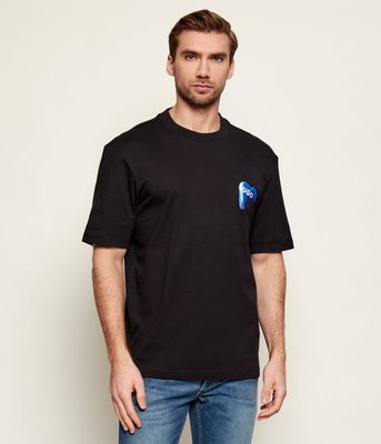 T-shirt męski na lato Hugo Blue ze sklepu: Gomez Fashion Store w kategorii: T-shirty męskie - zdjęcie 874714-BD9-10338_BJ261M000042001