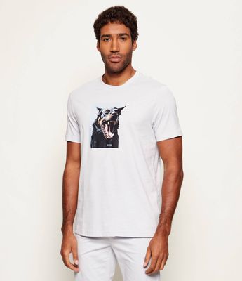T-shirt męski BOSS ORANGE ze sklepu: Gomez Fashion Store w kategorii: T-shirty męskie - zdjęcie 874714-BD9-10338_BO261M000068053