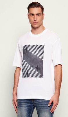 T-shirt męski HUGO ze sklepu: Gomez Fashion Store w kategorii: T-shirty męskie - zdjęcie 874714-BD9-10338_BU261M000013100