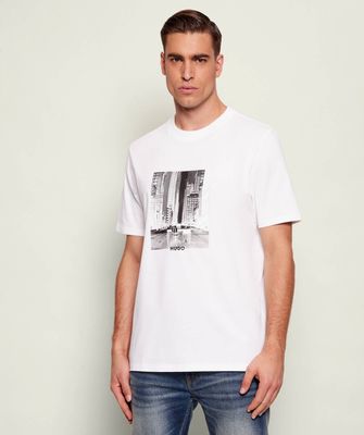 T-shirt męski HUGO ze sklepu: Gomez Fashion Store w kategorii: T-shirty męskie - zdjęcie 874714-BD9-10338_BU261M000014100